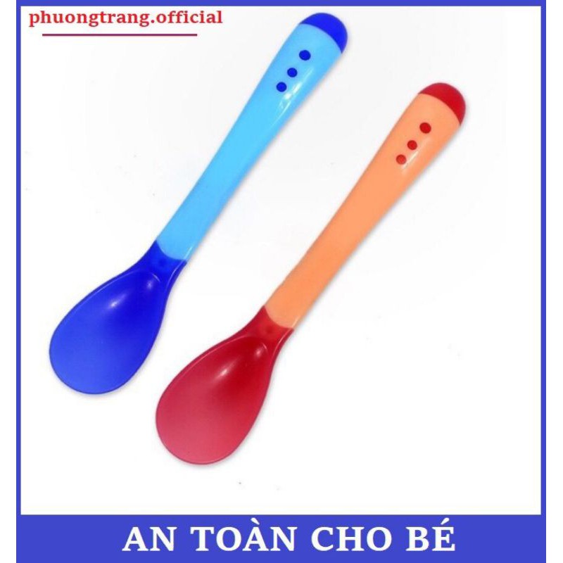 Thìa Silicon Báo Nóng Cho Bé Ăn Dặm Giúp Bé Ăn Ngoan, Ăn Ngon Miệng