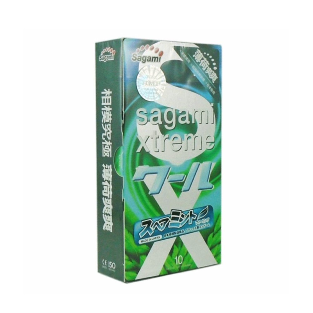 Bao cao su Siêu mỏng 10 chiếc Sagami Xtreme hương Bạc Hà