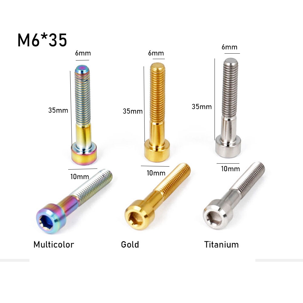 1 Ốc Vít 30/35/40mm Bằng Titan Chất Lượng Cao Cho Xe Đạp Leo Núi/BMX Ti M6