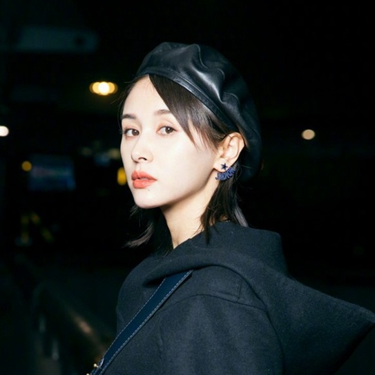 Nón beret vải da PU thời trang, mũ nồi ulzzang có dây điều chỉnh Emmer191
