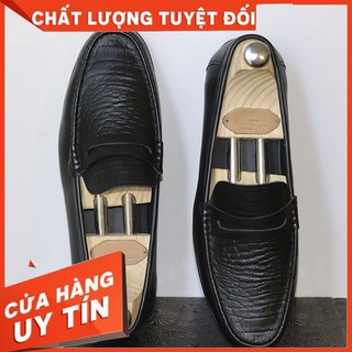 Giày Lười Nam Da Bò Cao Cấp 2 Màu Đen Và Nâu Giày Nam Dáng Xỏ Chunkstore GDX01