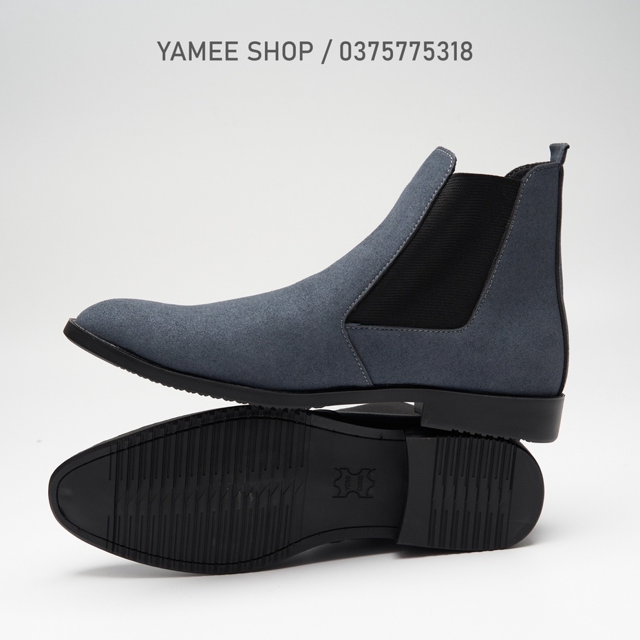 Giày chelsea boots da lộn, cổ cao, đế khâu chắc chắn | BigBuy360 - bigbuy360.vn