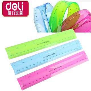 Thước kẻ dẻo deli 20cm