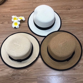 Mũ cói vành nhỏ, có viền