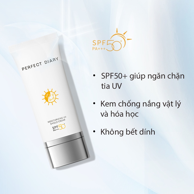 Kem chống nắng PERFECT DIARY SPF50+ PA+++ dưỡng ẩm bảo vệ da hoàn hảo 60ml