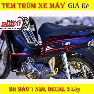 Tem Trùm Blade Đen Nhám Chỉ Đỏ Cực Hot