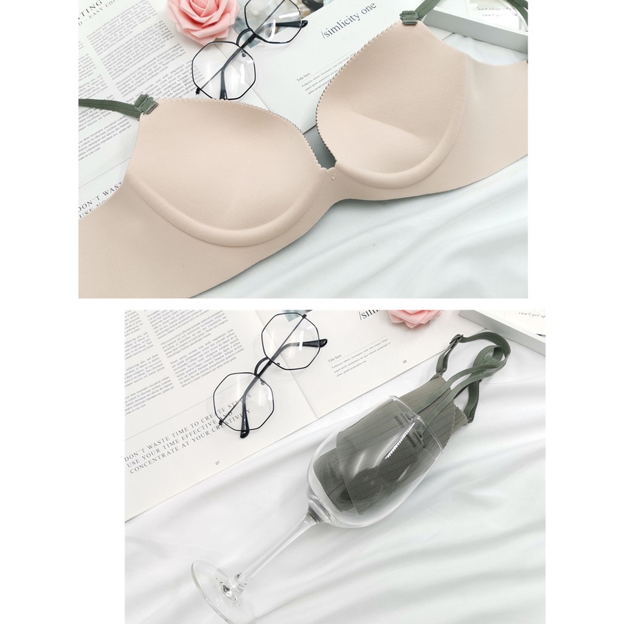 Áo Đúc Kẻ Sọc Embra Đệm Dày Nâng Ngực Siêu Nhẹ Siêu Mềm Không Gọng Cao Cấp Mã EBALKG22