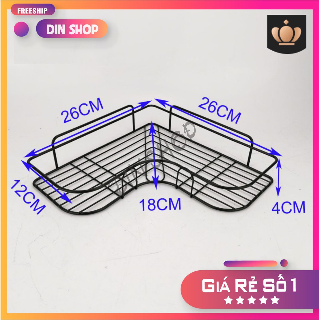 Kệ Góc Dán Tường FREESHIP Kệ Vệ Sinh Nhà Tắm Đựng Vật Dụng Nhà Tắm Tam Giác Có Tải Trọng Cao