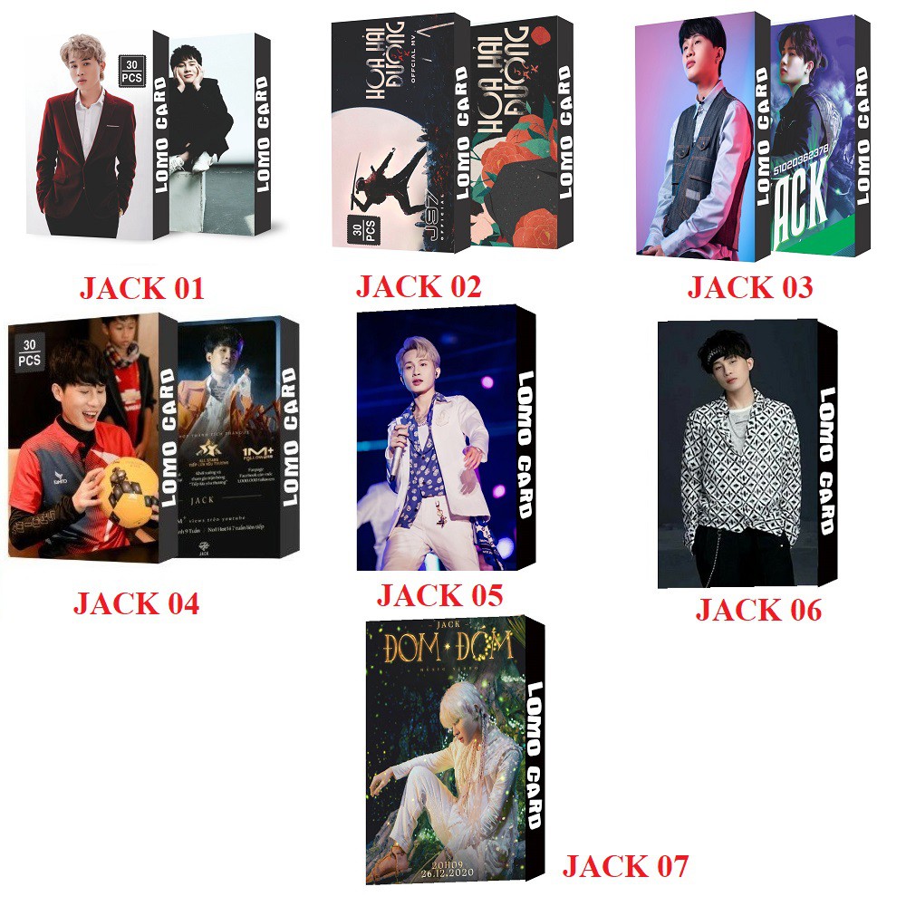 7 MẪU LOMO CARD JACK THẦN TƯỢNG ÂM NHẠC 30 TẤM CARD CỰC ĐẸP 2021