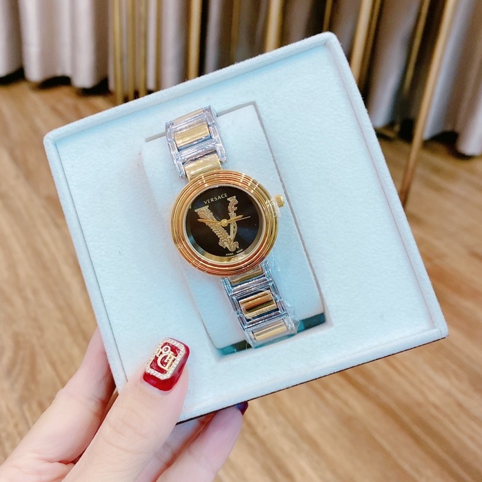 Đồng hồ nữ đeo tay versace đẹp cao cấp thời trang dây thép không gỉ cao câp chống nước | BigBuy360 - bigbuy360.vn