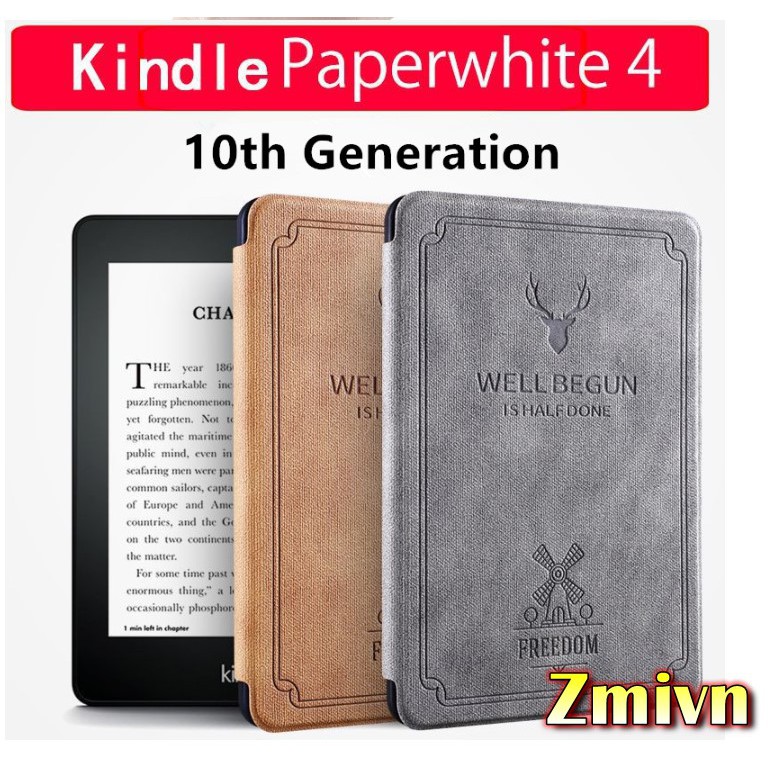 Bao da kindle paperwhite 4 - họa tiết Hươu2