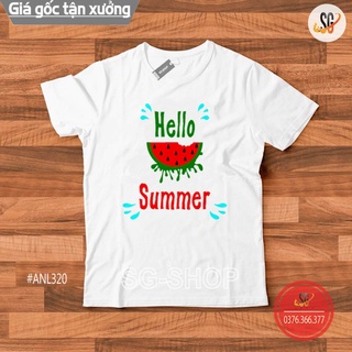 Áo thun hello summer 2 - thun cotton anl320 áo thun giá sỉ