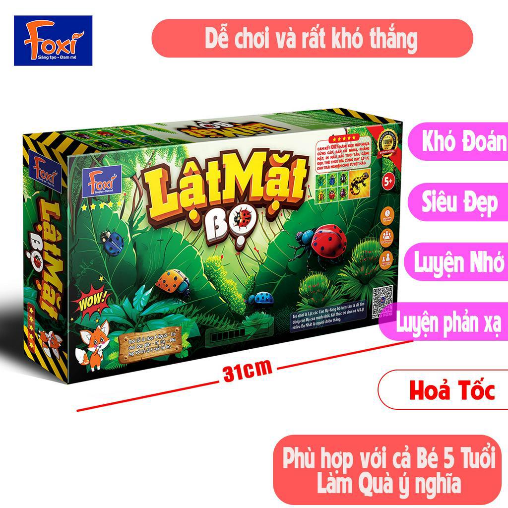 Boardgame Lật Mặt Bọ Foxi-dễ chơi-rèn luyện trí nhớ-chiến thuật-tăng khả năng tập trung-chơi gia đình bạn bè cực vui