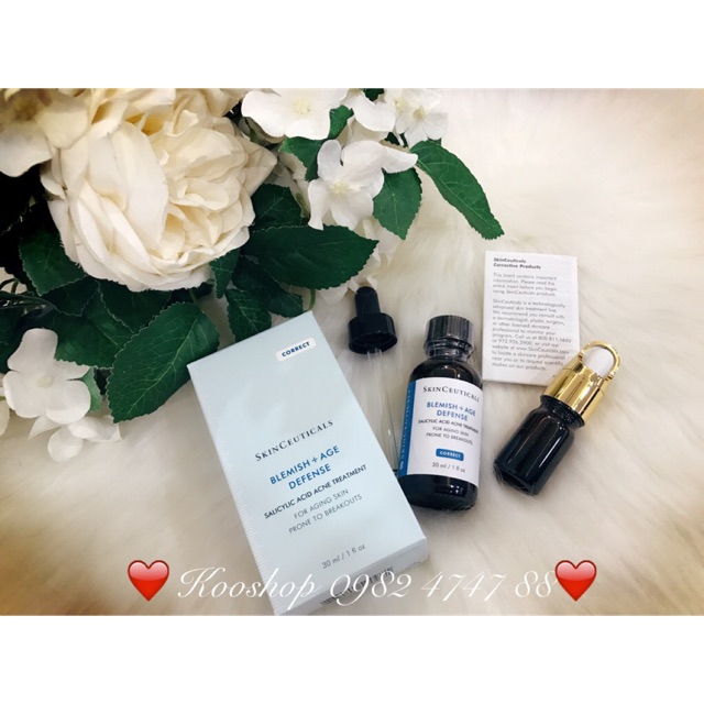 ❤️FULL 30ml Bản Mỹ❤️Tinh chất SkinCeuticals Blemish + Age Defense – Serum tr ị mụn và chống lão hóa