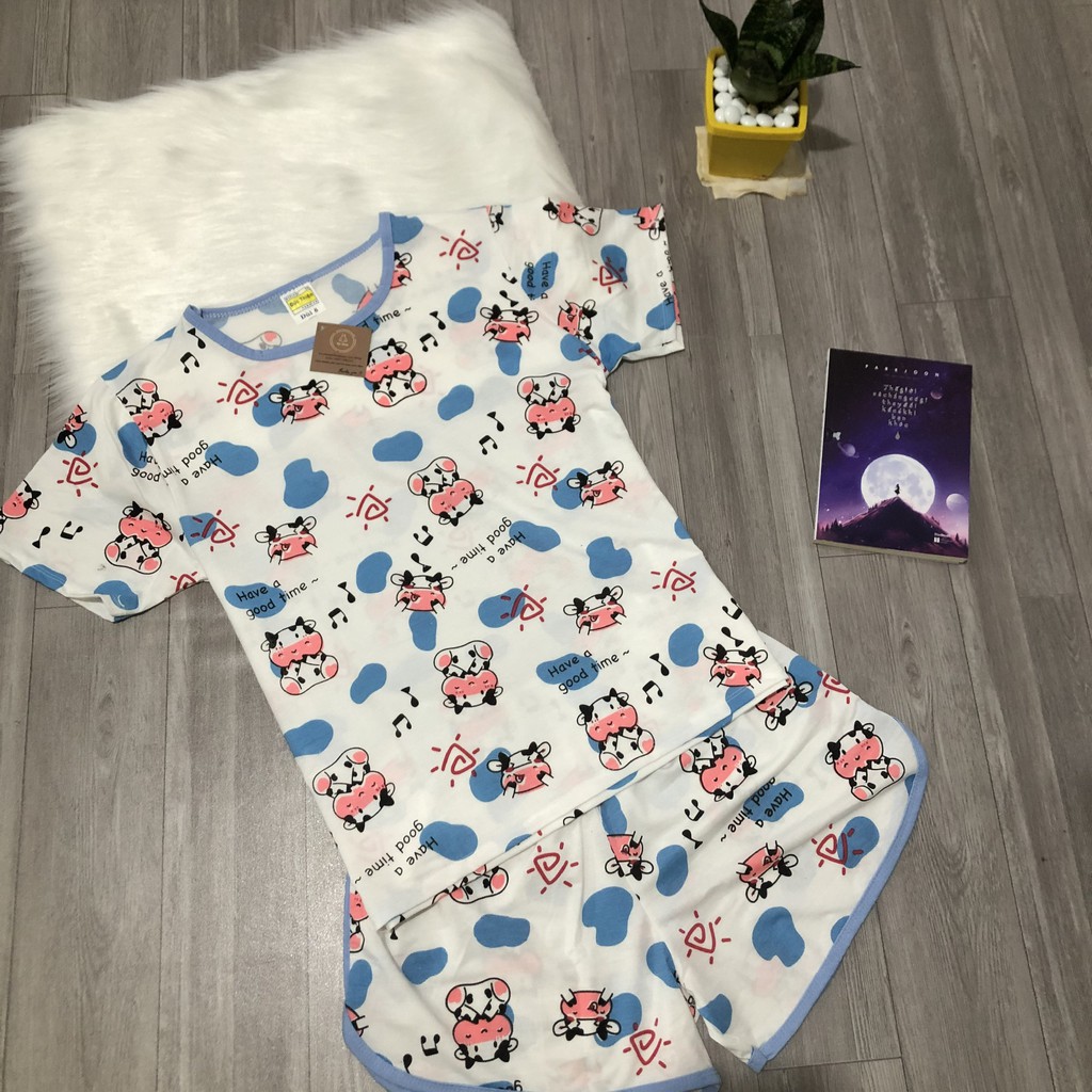 ❄️ Đồ Bộ Bò Sữa Nữ, ❄️ Đồ Mặc Nhà Form Rộng Lin Shop