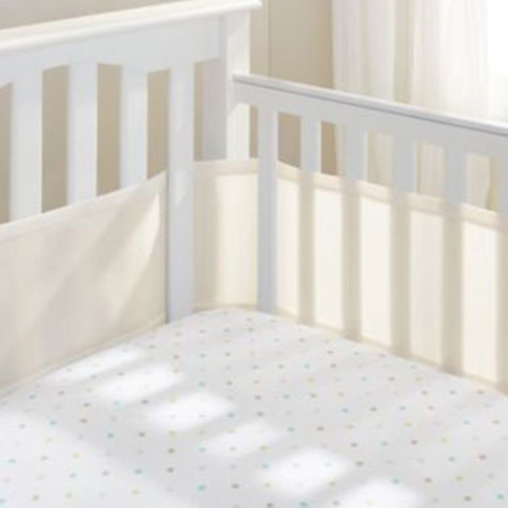 Set 2 miếng đệm lưới thoáng khí chắn cũi trẻ em tiêu chuẩn