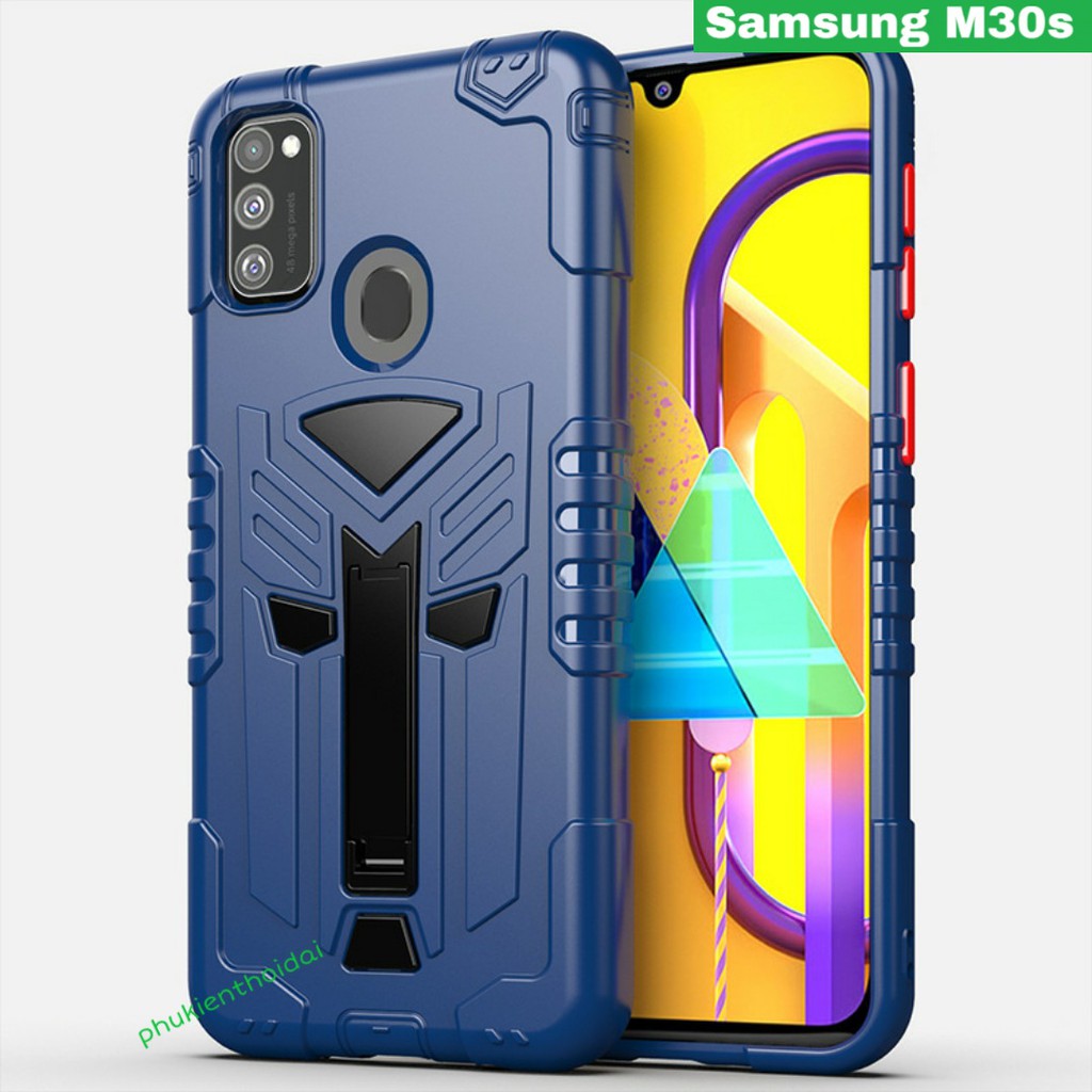 Ốp lưng Samsung M30s kiểu dáng giá đỡ siêu anh hùng cao cấp