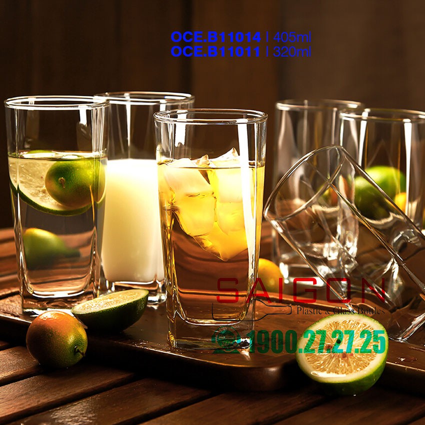 Ly Thủy Tinh Ocean Vuông Plaza Long Drink 405ml , 320ml | Thủy Tinh Cao cấp , nhập Khẩu Thái Lan | BigBuy360 - bigbuy360.vn