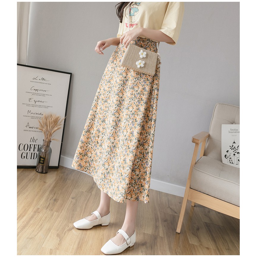 Chân Váy Hoa Nhí Vintage Nhiều Màu Chất Liệu Voan Nhật - Chân Váy Dài Hoa Nhí Vintage CV18 | BigBuy360 - bigbuy360.vn