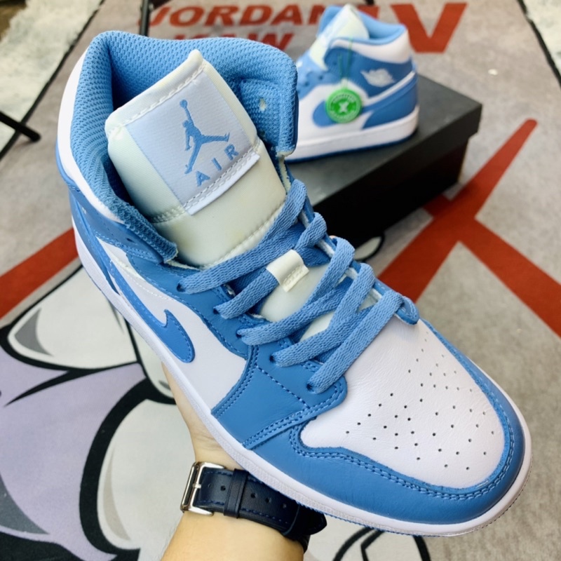 Giày thể thao sneaker Jordan 1 AJ1 Mid UNC Hàng SC
