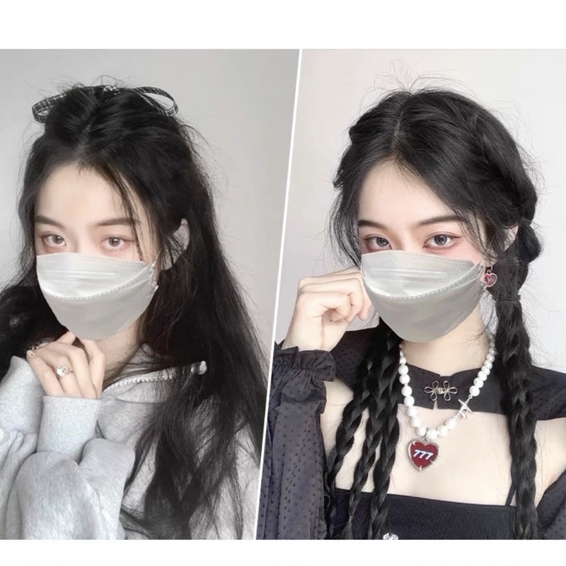 Tóc giả tết hình con rết nhiều màu size 45cm - Khanturban.vn