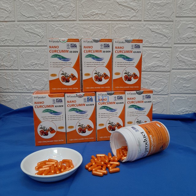 [Freeship ,Lô Sản Xuất Mới Nhất] NaNo CurCuMin Xạ Đen, Tinh Bột Nghệ Giảm Viêm Loét Dạ Dày, Chống Oxy Hóa,Chống Viêm | Thế Giới Skin Care