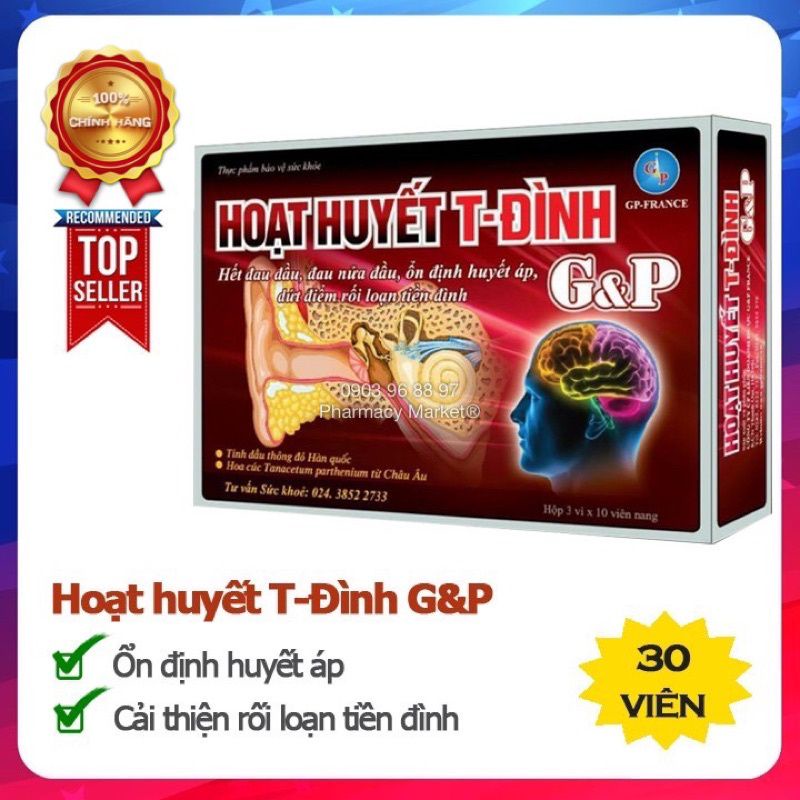 HOẠT HUYẾT T_ĐÌNH G&amp;P hộp 30 viên