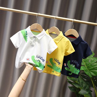 Áo phông Polo cá sấu khủng long cho bé 9-20kg