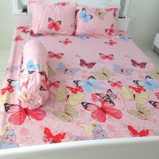 Bộ drap giường cotton lụa Hươu cao cổ (chọn mẫu)