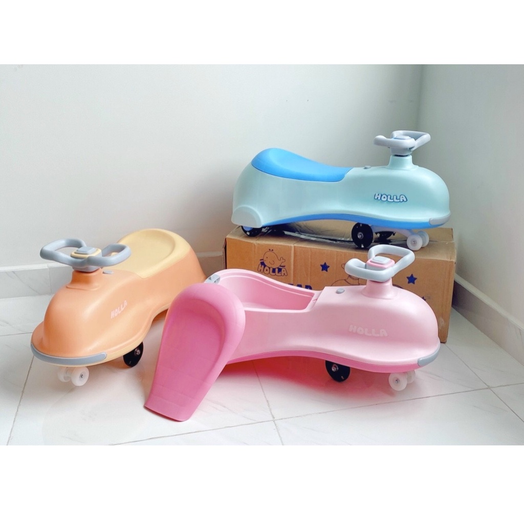 Xe lắc cho bé Holla Cá Heo thiết kế mới nhất năm 2023, xe chòi chân thông minh có cốp để đồ tiện lợi cho bé