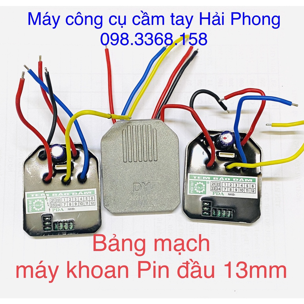 BẢNG MẠCH MÁY KHOAN PIN ĐÀU 13 MM  DÙNG PIN 21V