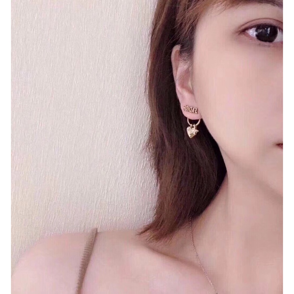 Bông tai Trái tim nhỏ Retro JADIOR Xuyên khuyên tai nữ