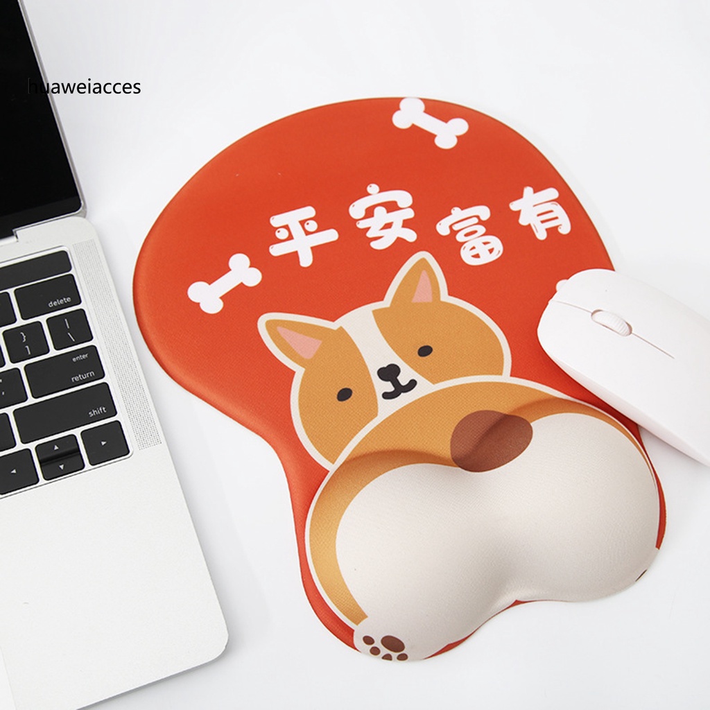 HUA-Mouse Pad Anti-skid Cute Cat Paw 3D Wrist Rest Silicone Mouse Mat for Optical Mouse