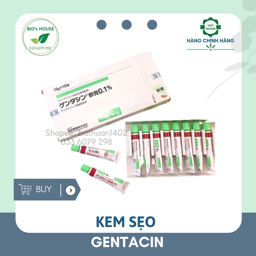 Kem sẹo Gentacin 10g Nhật Bản