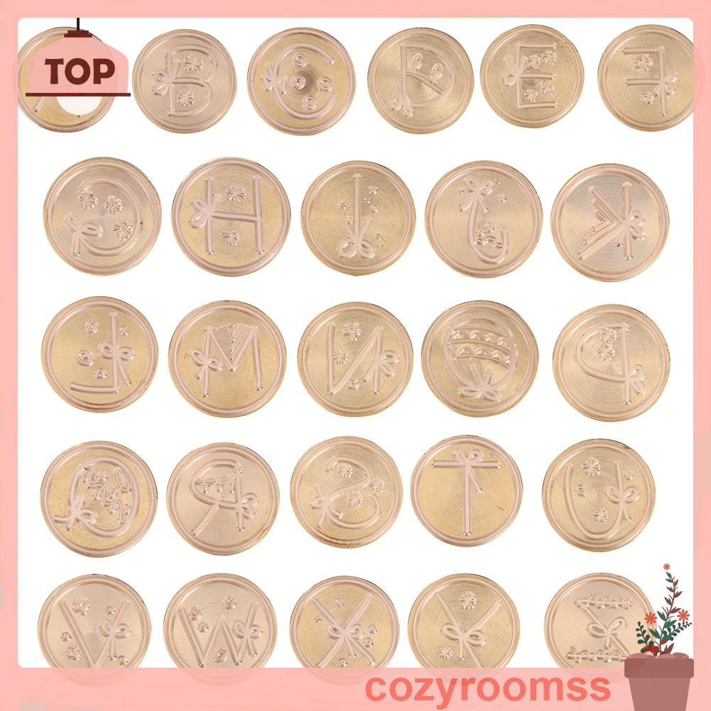 Con Dấu Sáp Đầu Tròn In Chữ Cái Bằng Đồng Trang Trí Thủ Công