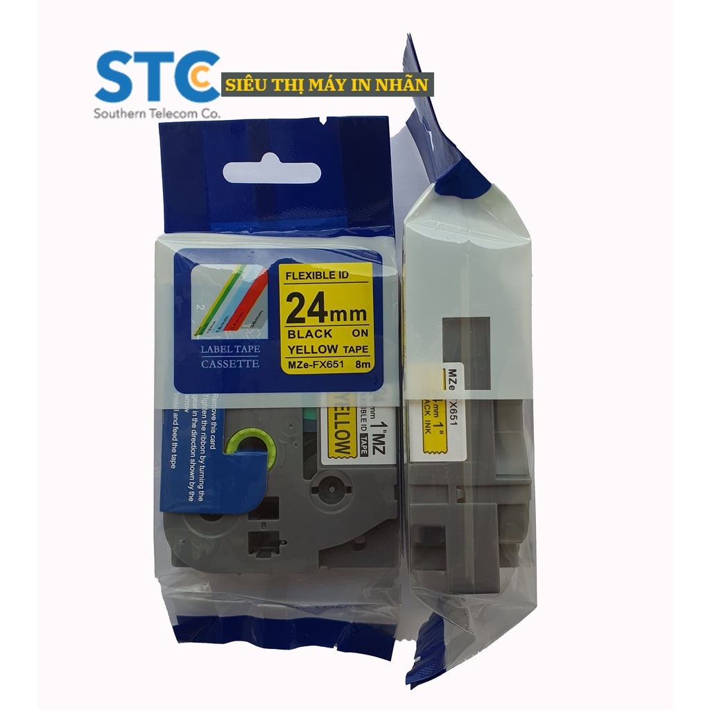 Nhãn tương thích với Brother TZE-221 / TZE-231 / TZE-241 / TZE-251 / TZE-261 / TZE-621 / TZE-631 / TZE-641 / TZE-651