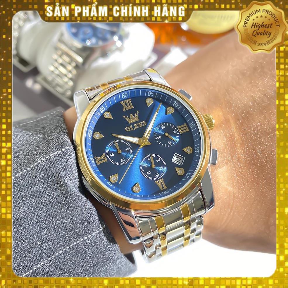 Đồng hồ OLEVS 2858 nam đa chức năng thời trang dây đeo bằng thép không gỉ
