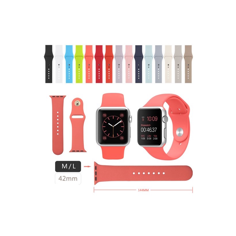 DÂY ĐỒNG HỒ CAO SU APPLE WATCH SPORT BANDS CAO CẤP FULL SIZE 1 2 3 4 5 38mm 40mm 42mm 44mm