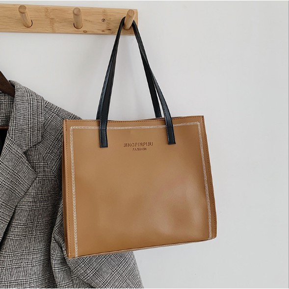 Túi xách nữ đeo vai Hàn Quốc phong cách vintage size lớn BAGROOM da PU mềm cao cấp | BigBuy360 - bigbuy360.vn