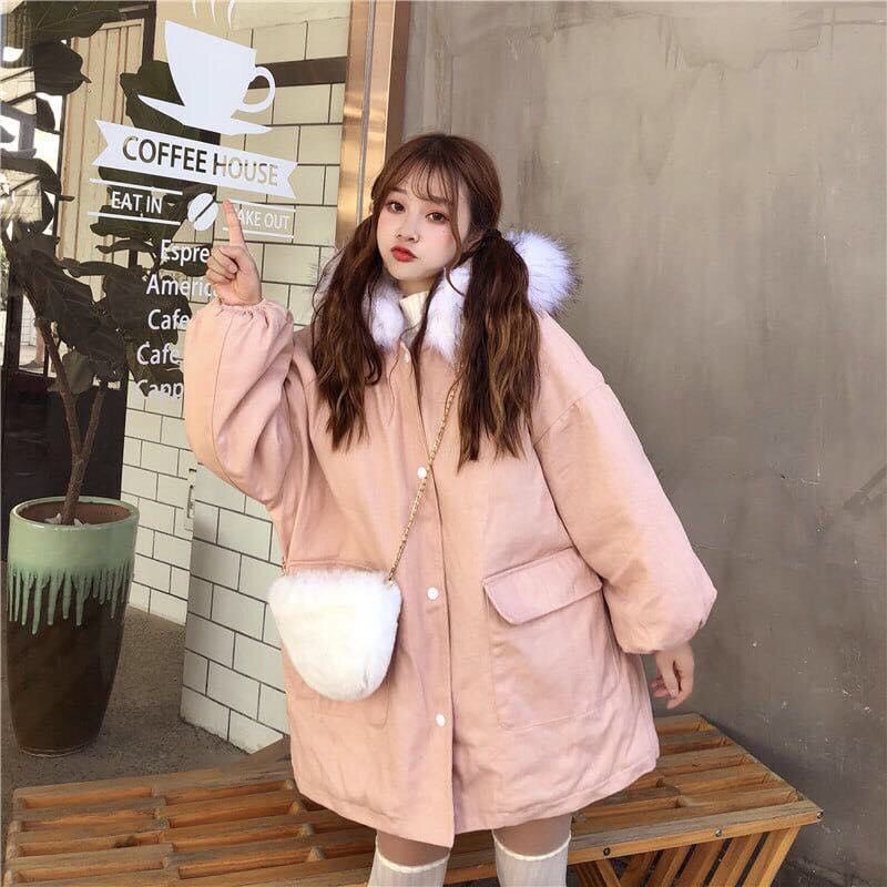 Áo khoác nữ, Áo Khoác Kaki 2 Lớp Lông Cừu Hàn Quốc - Áo Phao Siêu Dày | BigBuy360 - bigbuy360.vn