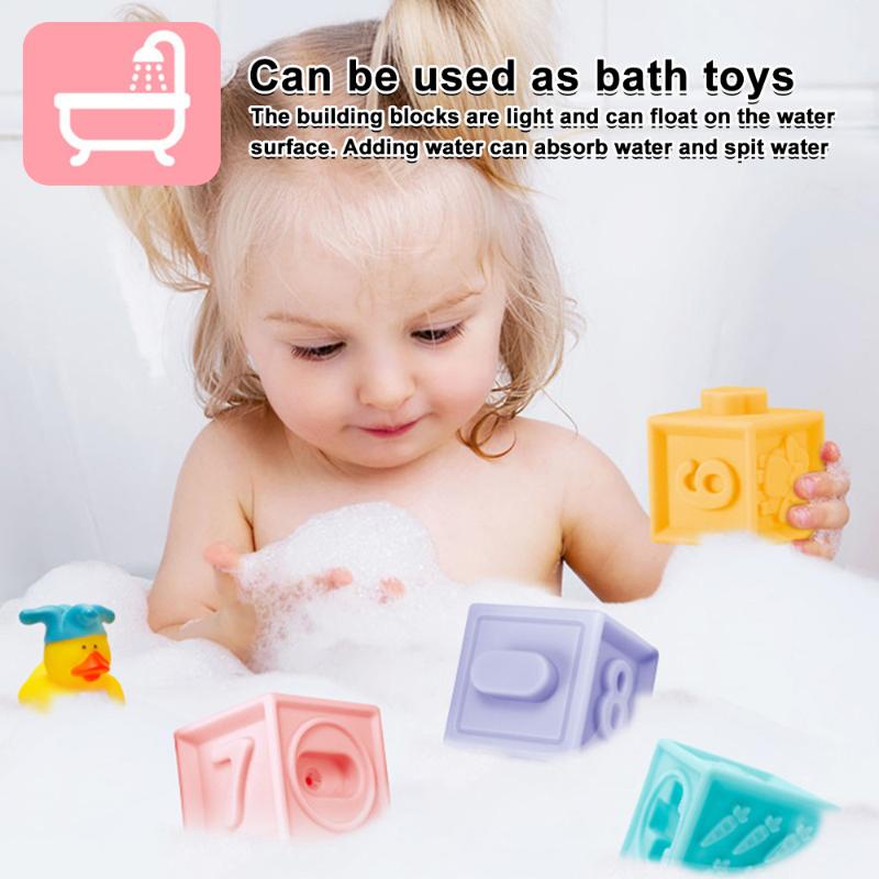 Set 10 khối đồ chơi mềm mại nhiều màu sắc cho bé