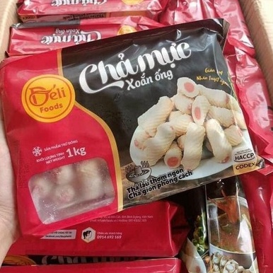 (CỰC RẺ) chả mực xoắn túi 1kg thả lẩu/chiên rán cực ngon