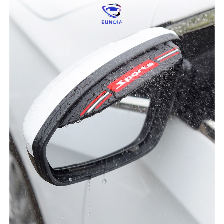 Tấm che gương chiếu hậu xe hơi màu đen có kích thước xấp xỉ 180mm * 60mm - Vè che mưa sports chống bám nước hiệu quả