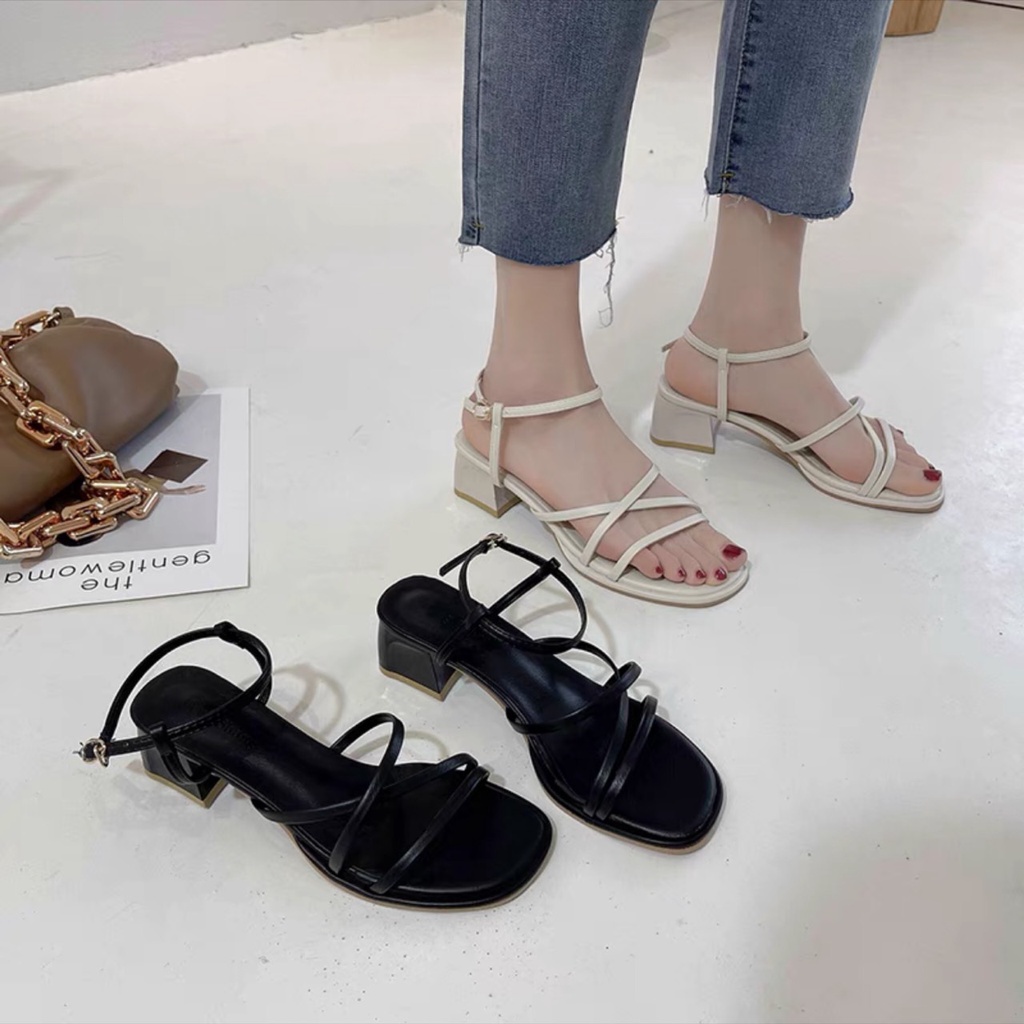 Giày cao gót dây mảnh gót trẻ chung sang trọng cd46