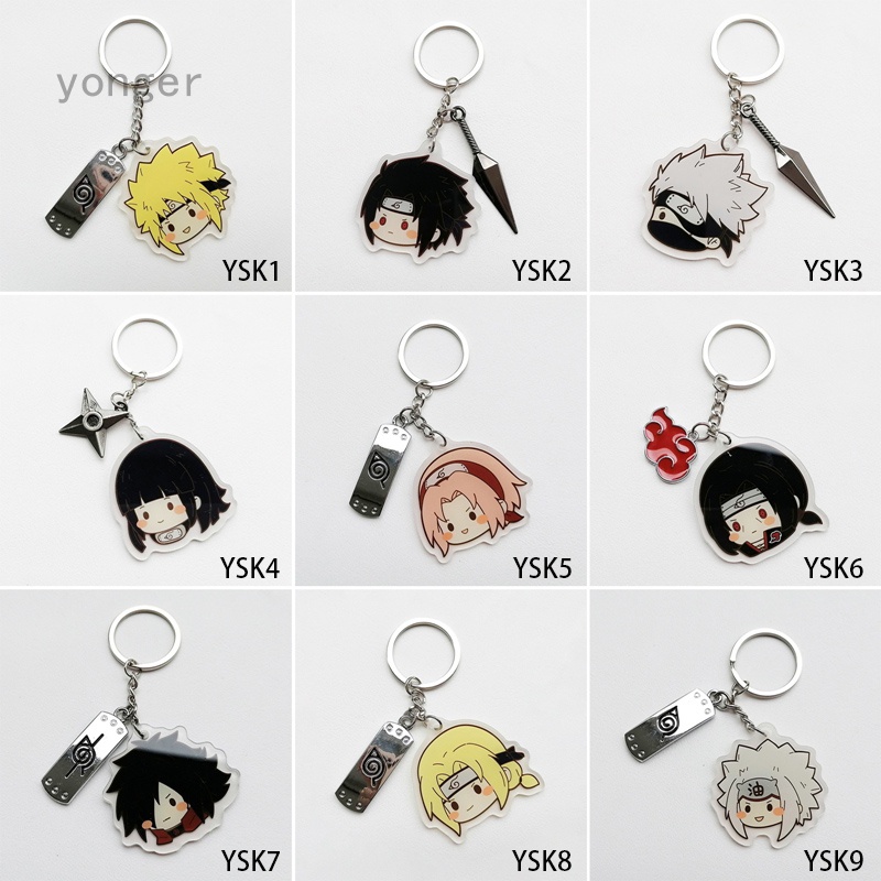 Móc Khóa Acrylic Hình Uzumaki Naruto Hatake Kakashi Phiên Bản Q Sáng Tạo