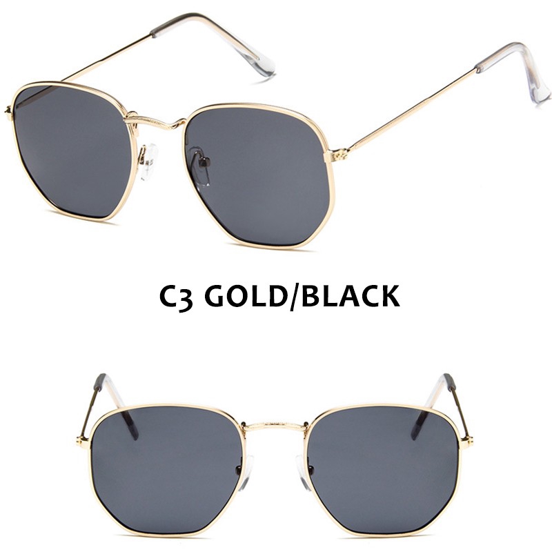 Kính mát gọng vuông nhỏ chống tia UV phong cách cổ điển cho nam và nữ