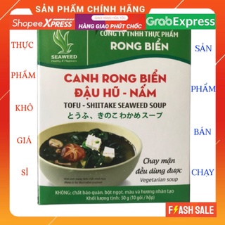[HOT SALE] Canh rong biển đậu hủ nấm gói 5g - [ Combo 5 gói - Hộp 10 gói ]