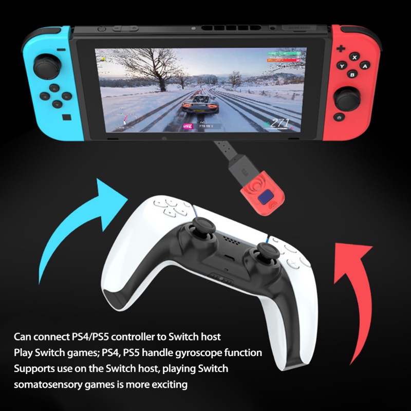 Đầu chuyển đổi không dây usb nhận tín hiệu bluetooth cho tay cầm chơi game Switch/PS5/PS4/-xBox