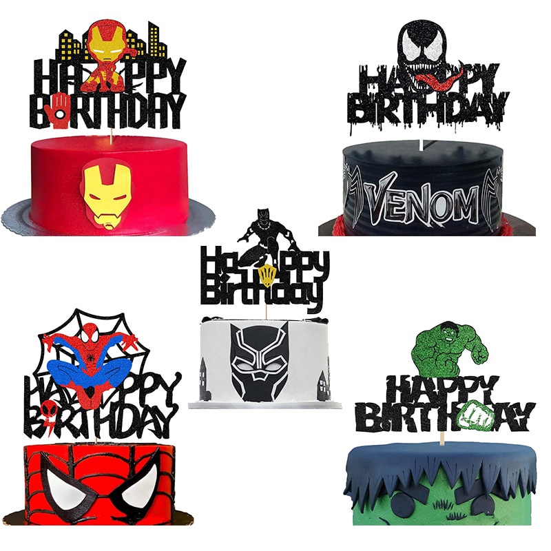Topper Trang Trí Bánh Kem Hình Các Siêu Anh Hùng Trong Phim Avengers