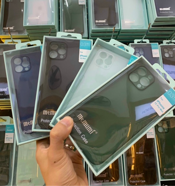 Ốp MEMUMI siêu mỏng lưng nhám IP12/ I12 pro/ Ip12 pro max